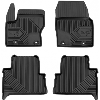Guminiai kilimėliai No.77 Ford C-Max II 2011-2019 / distance between car mat clips 25,5 cm / paaukštintais kraštais