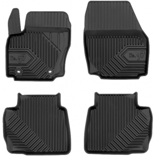 Guminiai kilimėliai No.77 Ford Mondeo IV 2007-2014 / distance between car mat clips 25.5cm / paaukštintais kraštais