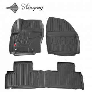 FORD S-Max 2006-2014, 4 pc. (Ovalūs tvirtinimai) Stingray 3D salono kilimėliai