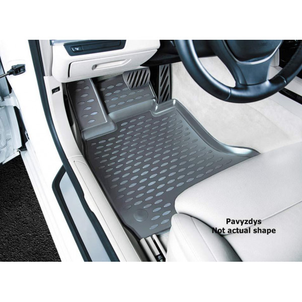 Guminiai 3D kilimėliai BMW 1 2004-2011 / 4 vnt. / pilka / paaukštintais kraštais