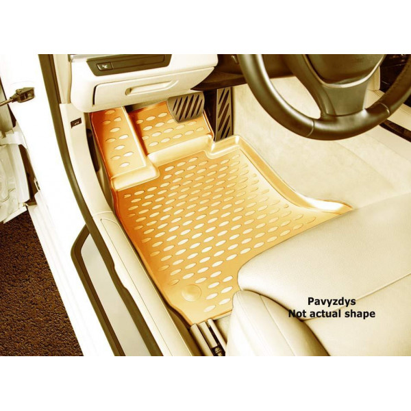 Guminiai 3D kilimėliai BMW 1 2004-2011 / 4 vnt. / smėlio / paaukštintais kraštais