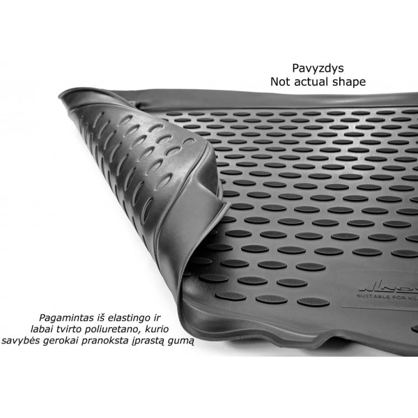 Guminis bagažinės 3D kilimėlis FORD Edge 2013-> / paaukštintais kraštais