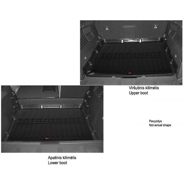 Guminis bagažinės 3D kilimėlis SUZUKI Vitara II 2015-> (upper (viršutinis)) / 6021021 / paaukštintais kraštais