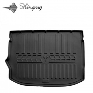 Guminis bagažinės 3D kilimėlis SKODA Fabia IV 2021-> (hatchback, lower trunk) / 6020211 / paaukštintais kraštais