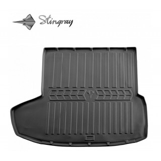 Guminis bagažinės 3D kilimėlis TESLA Model S Plaid 2021-> (rear boot) / 6050111 / paaukštintais kraštais