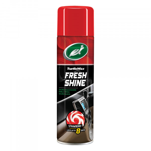 TURTLE WAX Fresh Shine Strawberry, salono plastiko blizgiklis, 500 ml
